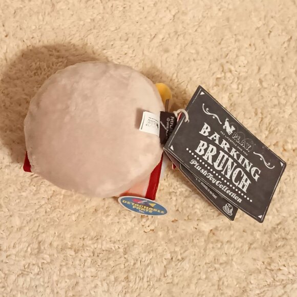 NWT ~ Barking Brunch: Benny's Benedict Dog Toy ~ 5.9" (L) x 4.7" (W) x 3.5" (H) - Picture 11 of 14